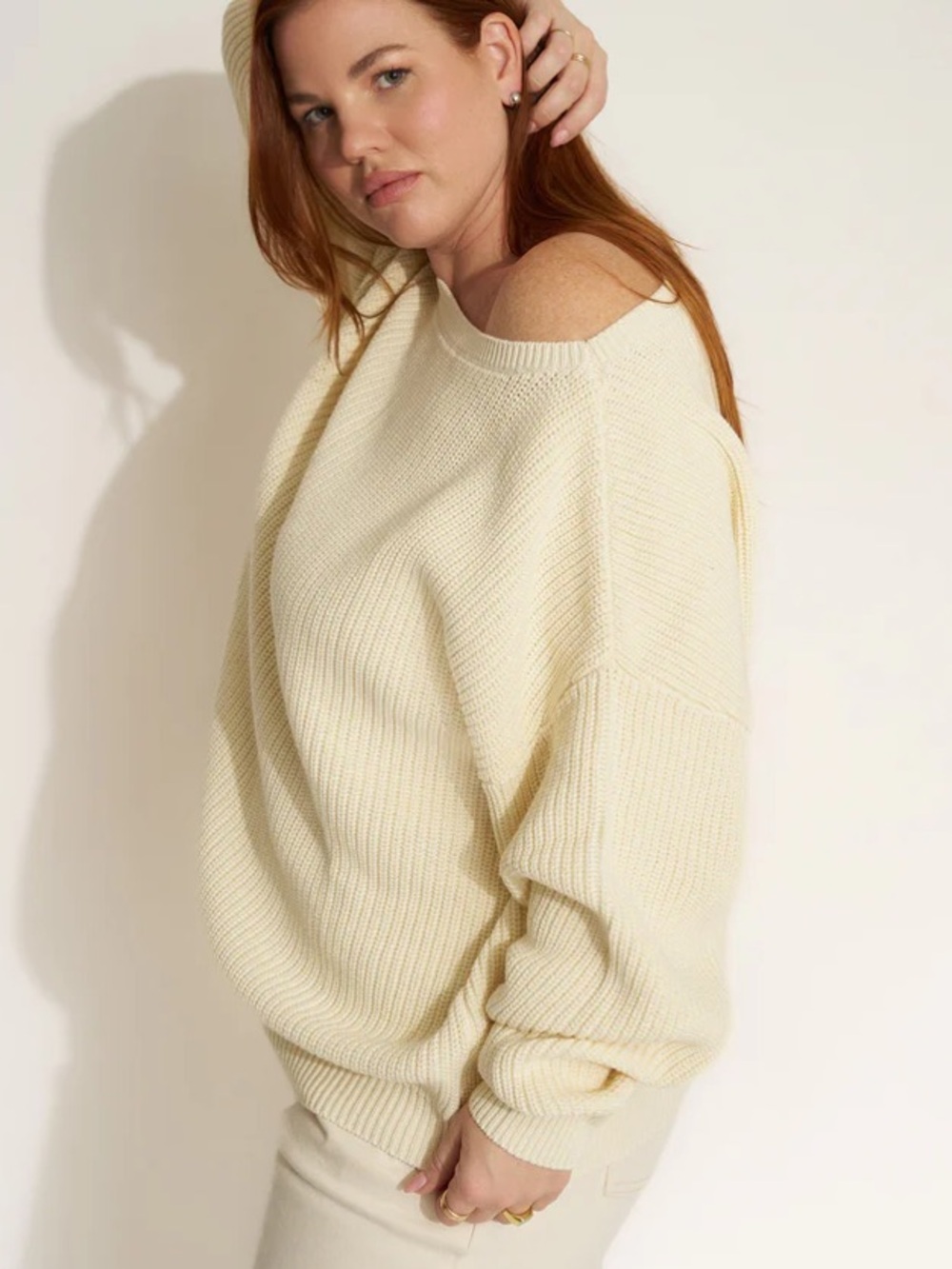 Callahan The Off Shoulder Sweater Creme L
